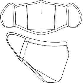 Moldes de confeccion para Tapabocas 7832